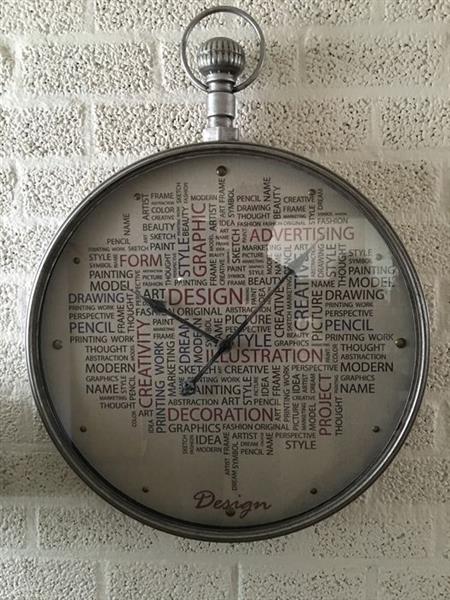 Grote foto design klok als zakhorloge model huis en inrichting overige