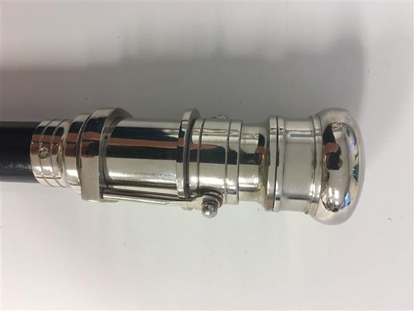 Grote foto uniek wandelstok met verrekijker chrome nikkel in het handvat kleding dames sieraden