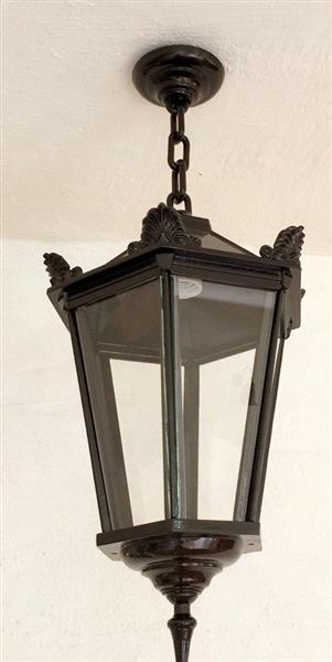 Grote foto prachtige nostalgische hanglamp alu donkergroen. huis en inrichting overige