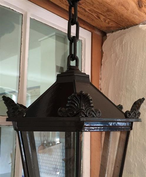 Grote foto prachtige nostalgische hanglamp alu donkergroen. huis en inrichting overige