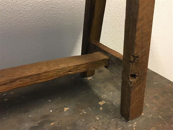 Grote foto koloniaals hardhouten bank krukje tafeltje huis en inrichting eettafels