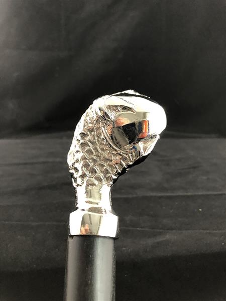 Grote foto wandelstok met nikkelen klauw met ei fraai en apart kleding dames sieraden
