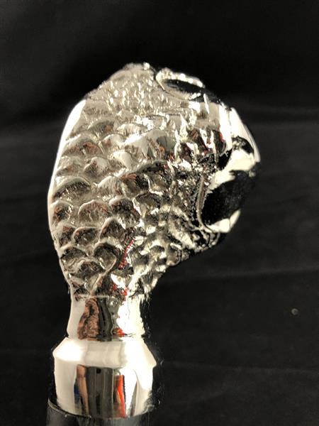 Grote foto wandelstok met nikkelen klauw met ei fraai en apart kleding dames sieraden