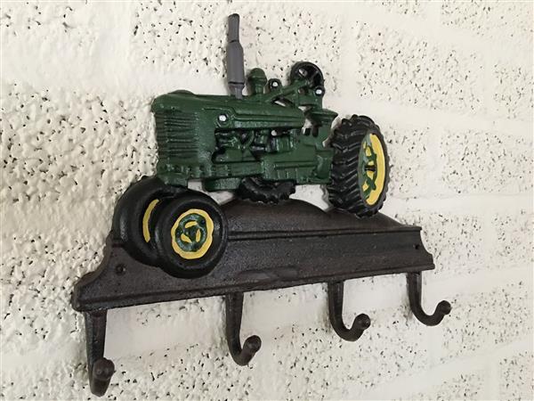 Grote foto boerendesign kapstok met landbouwtrekker john deere huis en inrichting woningdecoratie