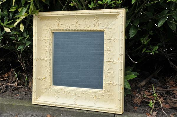 Grote foto grote forse spiegel in old white rust metalen frame prachtig huis en inrichting overige