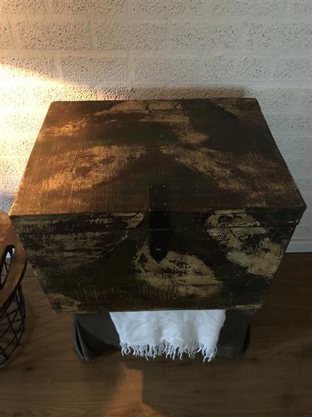 Grote foto prachtige massief hardhouten kist yamaica met mooi beslag. huis en inrichting woningdecoratie
