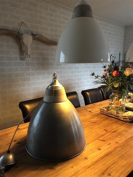 Grote foto prachtige by boo hanglamp metaal hout afzetting. huis en inrichting overige