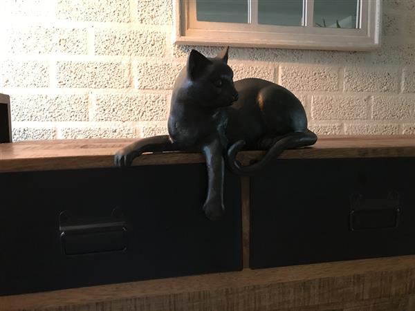 Grote foto 1 sculptuur liggende kat uit polystein mooi huis en inrichting woningdecoratie