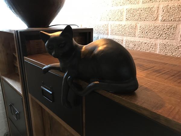 Grote foto 1 sculptuur liggende kat uit polystein mooi huis en inrichting woningdecoratie