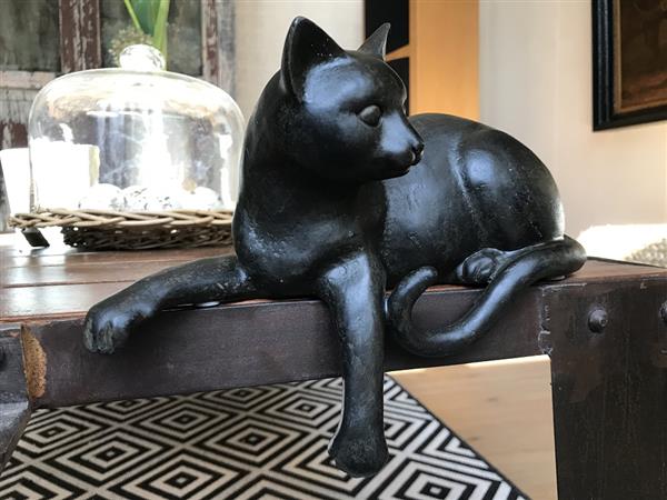 Grote foto 1 sculptuur liggende kat uit polystein mooi huis en inrichting woningdecoratie