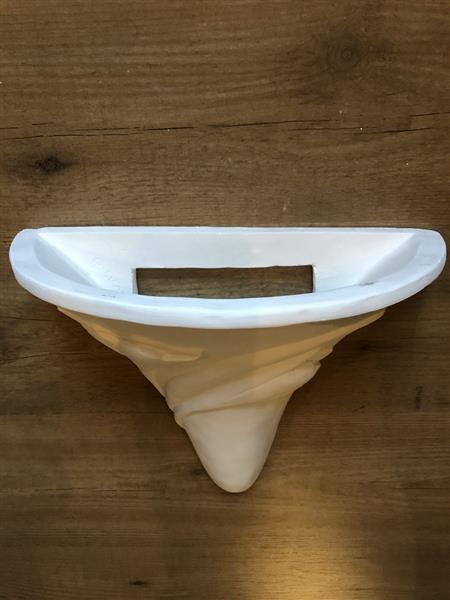Grote foto mooie strakke wandlamp in wit terracotta steen zeer fraai art nouveau jugendstyle. huis en inrichting overige