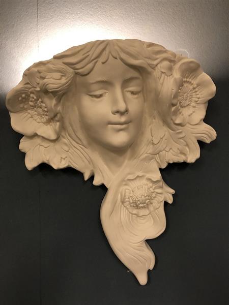Grote foto mooie strakke wandlamp in wit terracotta steen zeer fraai klassiek. huis en inrichting overige