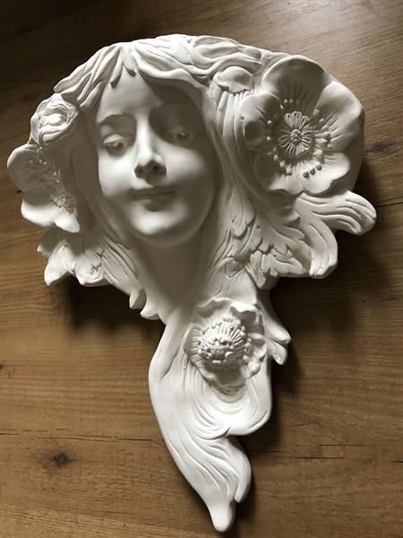 Grote foto mooie strakke wandlamp in wit terracotta steen zeer fraai klassiek. huis en inrichting overige