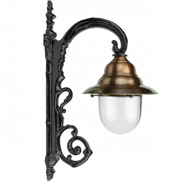 Grote foto wandlamp eeuwwisseling lamp met koperen lampenkap buitenlamp stallamp huis en inrichting overige