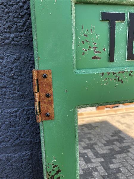 Grote foto grote forse telephone deur spiegel heel fraai in vorm en robuust in uitvoering. huis en inrichting overige