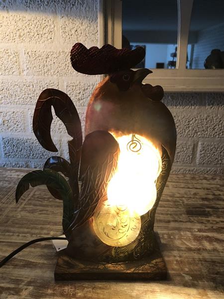 Grote foto lamp met haan decoratief metaal mooie lamp sierlijk. huis en inrichting overige