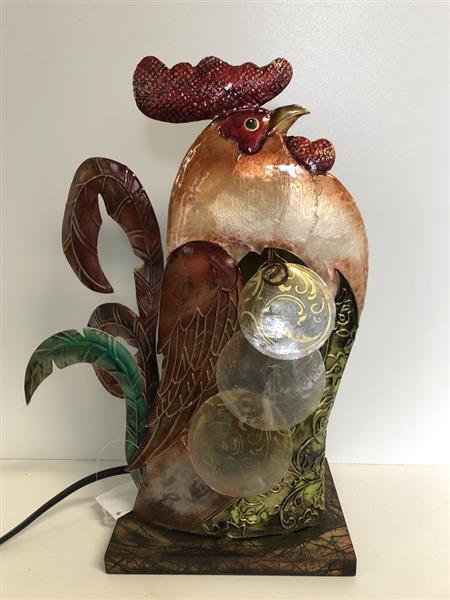 Grote foto lamp met haan decoratief metaal mooie lamp sierlijk. huis en inrichting overige