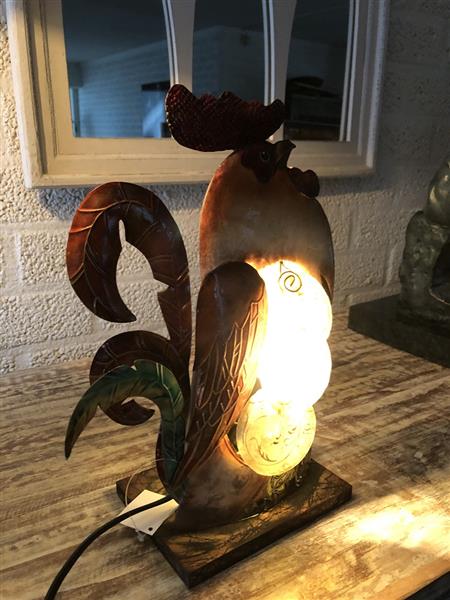 Grote foto lamp met haan decoratief metaal mooie lamp sierlijk. huis en inrichting overige