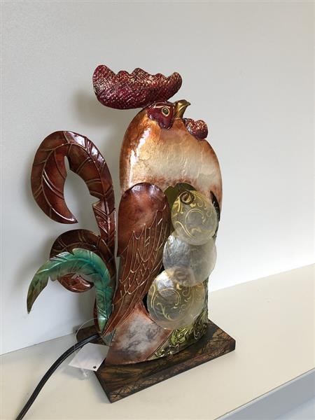 Grote foto lamp met haan decoratief metaal mooie lamp sierlijk. huis en inrichting overige