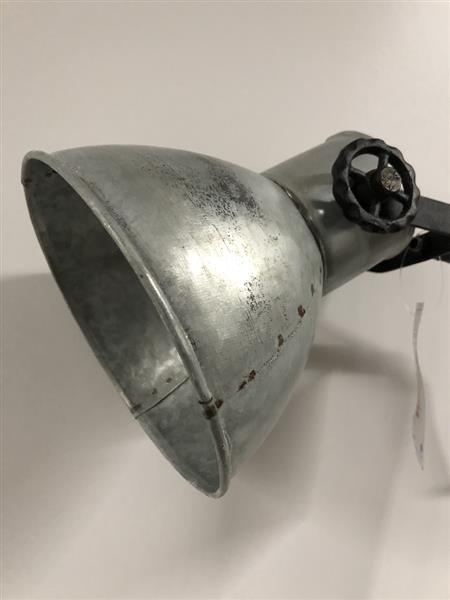 Grote foto industri le tafel bureau lamp smeedijzeren voet met zinken kap. huis en inrichting overige