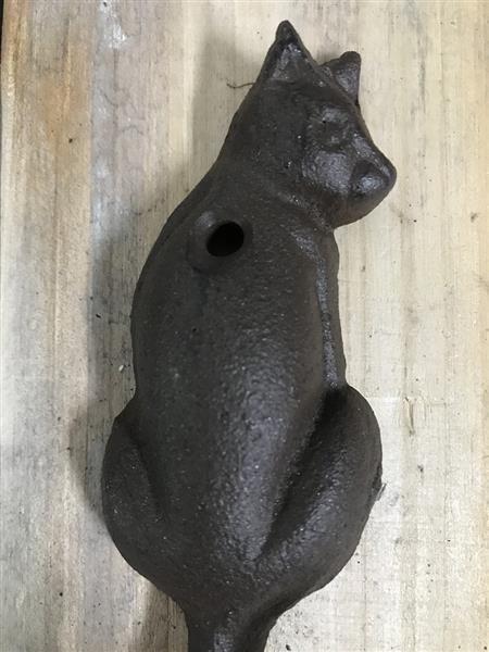 Grote foto kapstokhaak kat gietijzer decoratieve wandhaak met kattenfiguur huis en inrichting woningdecoratie