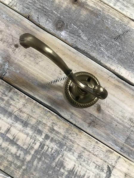 Grote foto garderobehaak kapstok messing gepatineerd huis en inrichting woningdecoratie