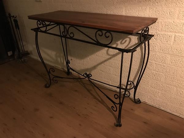 Grote foto antieke side table decoratieve tafel bruin huis en inrichting eettafels