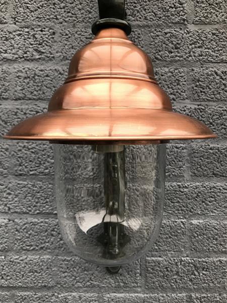 Grote foto nostalgische wandlamp vera in de kleur groen met een koperen kap huis en inrichting overige