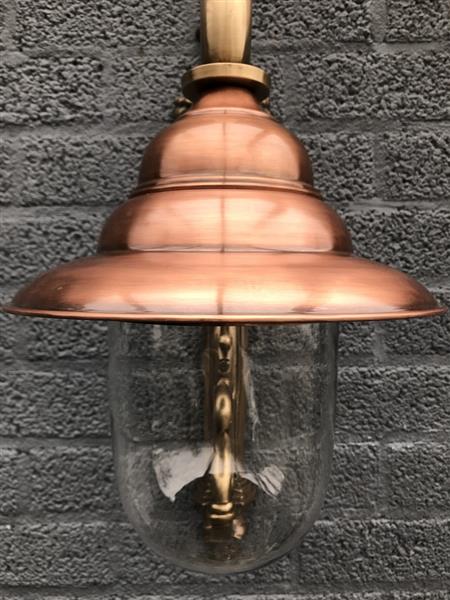 Grote foto nostalgische wandlamp tuinlamp geheel messing gepatineerd koper huis en inrichting overige