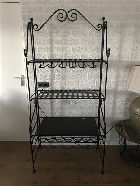 Grote foto luxe wijnrek 190 cm matzwart metaal huis en inrichting woningdecoratie