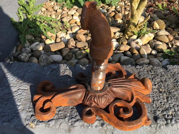 Grote foto waterspuwer voor muur fontein lelie neptunus tuin en terras overige tuin en terras
