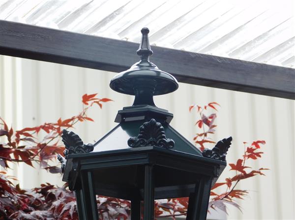 Grote foto buitenlamp wandlamp aluminium groen kasteelarm middel kap huis en inrichting overige