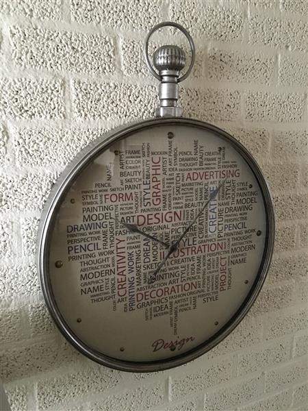 Grote foto grote forse design trendy metalen wandklok. huis en inrichting overige