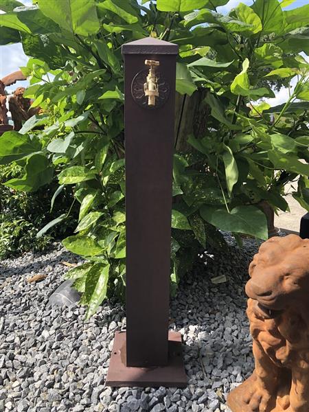 Grote foto staande waterkraan aluminium bruin. tuin en terras overige tuin en terras