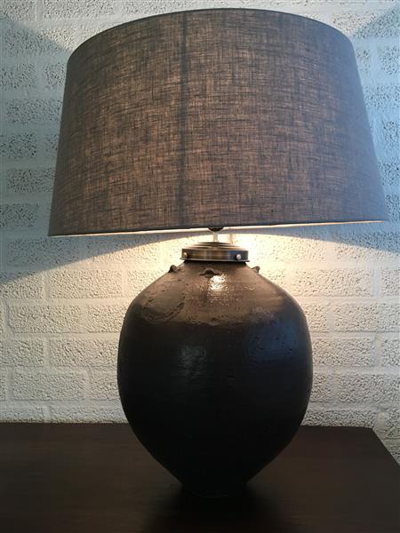 Grote foto prachtige lamp op oud indonesische rijstekruik uniek huis en inrichting overige