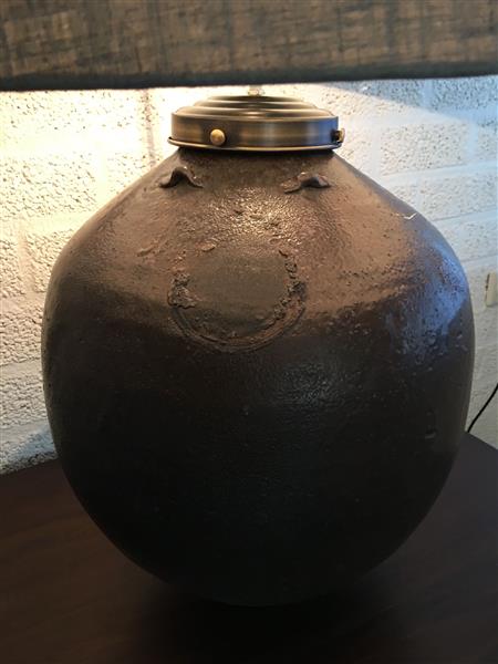Grote foto prachtige lamp op oud indonesische rijstekruik uniek huis en inrichting overige