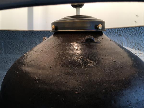 Grote foto prachtige lamp op oud indonesische rijstekruik uniek huis en inrichting overige