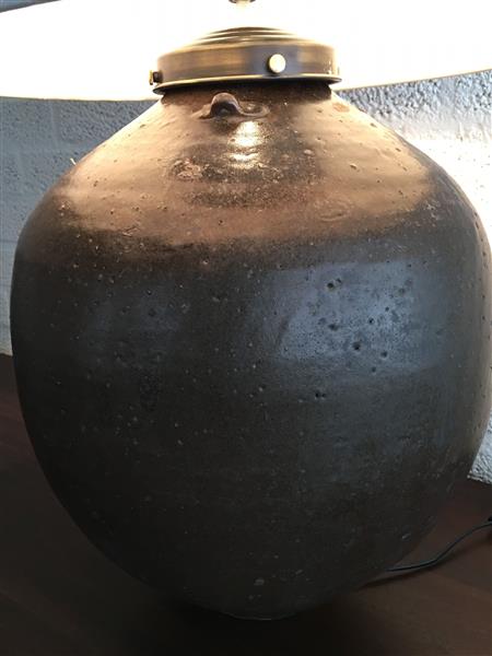 Grote foto prachtige lamp op oud indonesische rijstekruik uniek huis en inrichting overige