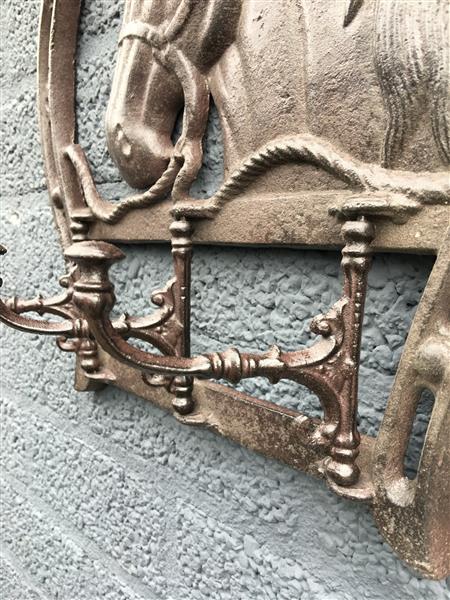 Grote foto wandkapstok paard gietijzer 3 haken mooi huis en inrichting woningdecoratie