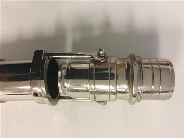 Grote foto uniek wandelstok met verrekijker chrome nikkel in het handvat kleding dames sieraden