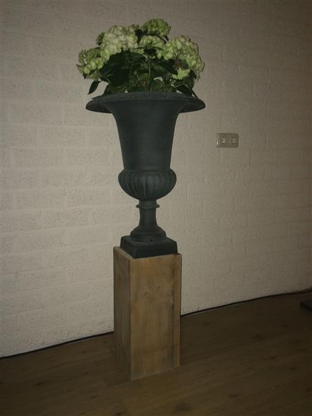 Grote foto steigerhouten robuuste zuil 0.5 meter hoog. tuin en terras overige tuin en terras