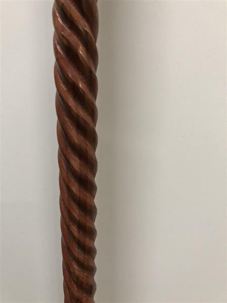 Grote foto wandelstok met messing sierknop en handgesneden steel prachtig kleding dames sieraden