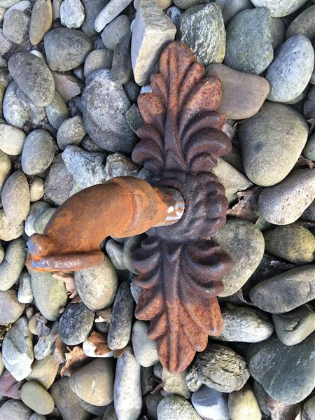 Grote foto waterspuwer voor muur fontein rozet doppelblatt cast iron roest. tuin en terras overige tuin en terras