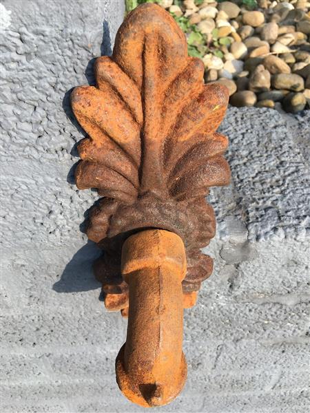 Grote foto waterspuwer voor muur fontein rozet doppelblatt cast iron roest. tuin en terras overige tuin en terras