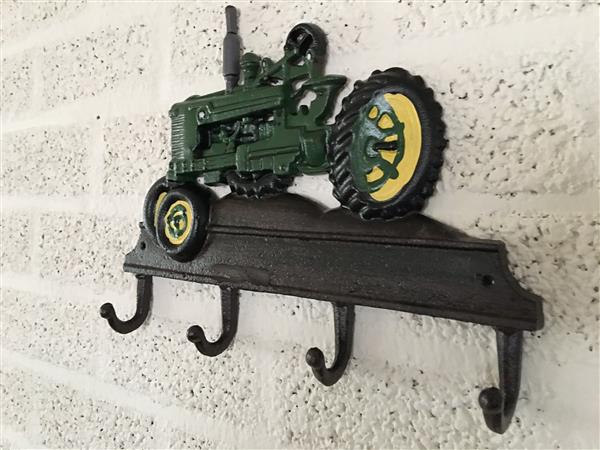 Grote foto boerendesign kapstok met landbouwtrekker john deere huis en inrichting woningdecoratie