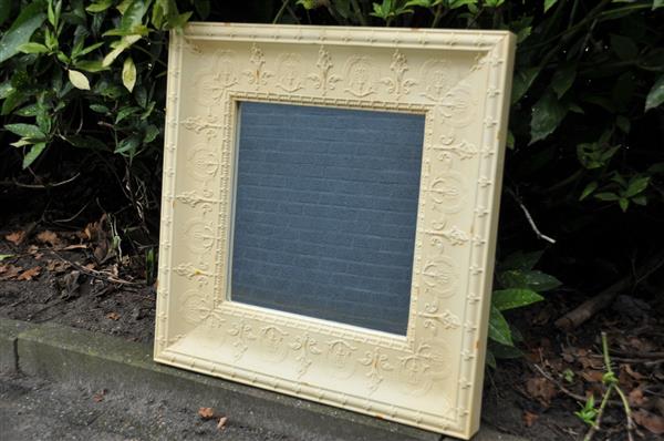 Grote foto grote forse spiegel in old white rust metalen frame prachtig huis en inrichting overige