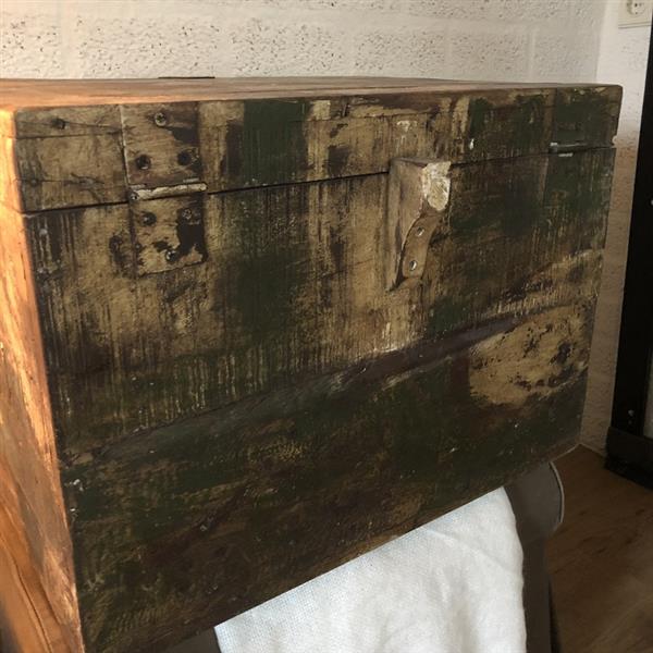 Grote foto prachtige massief hardhouten kist yamaica met mooi beslag. huis en inrichting woningdecoratie