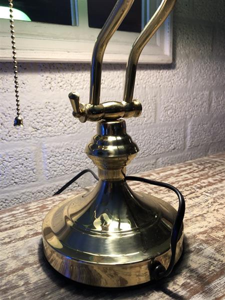 Grote foto een prachtige messing groen glazen banking desk buro lamp huis en inrichting overige