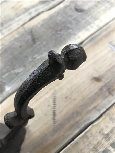 Grote foto wandhaak bruin ijzer huis en inrichting woningdecoratie