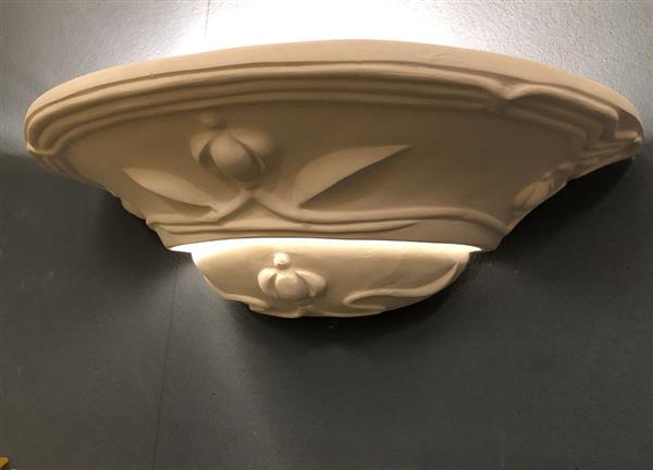 Grote foto mooie strakke wandlamp in terracotta steen zeer fraai art nouveau jugendstyle. huis en inrichting overige